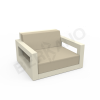 Кресло Quarter lounge с подушками Bone Brown, Bone Brown