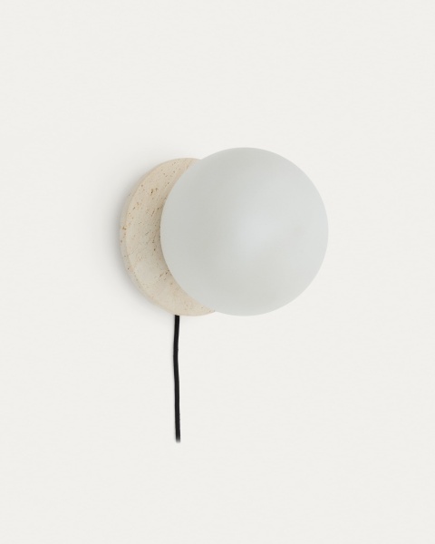 Malachi Настенный светильник из стекла и травертина от интернет-магазина IDODOM.RU