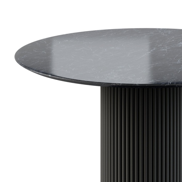 Стол круглый Nolan 100, керамика глянцевая, черная от интернет-магазина IDODOM.RU