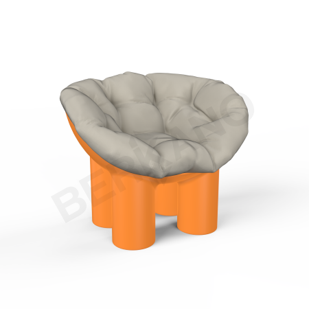 Кресло SLON Kids Orange, Bone Brown