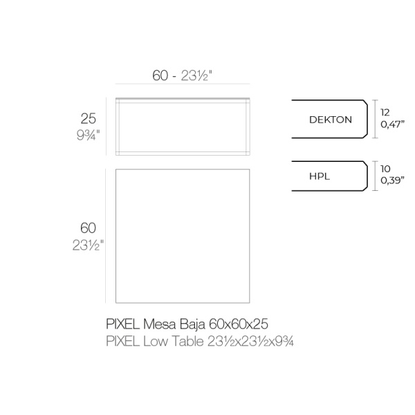 Столик Pixel 60x60x25 от интернет-магазина IDODOM.RU