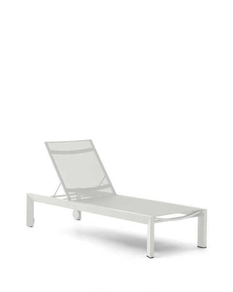 Canutells Алюминиевый шезлонг с белой отделкой от интернет-магазина IDODOM.RU