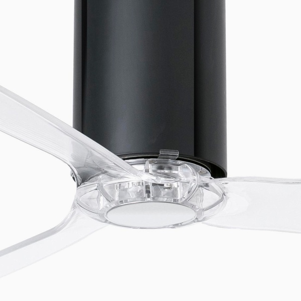 Глянцевый / прозрачный черный потолочный вентилятор Mini Tube Fan от интернет-магазина IDODOM.RU