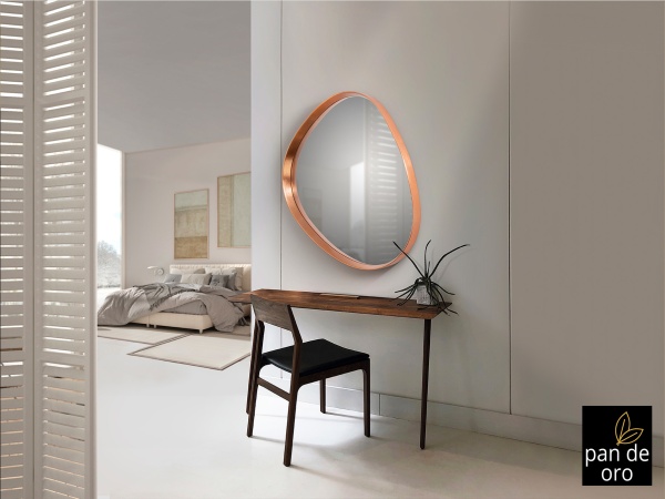 Julie Маленькое зеркало розовое золото от интернет-магазина IDODOM.RU