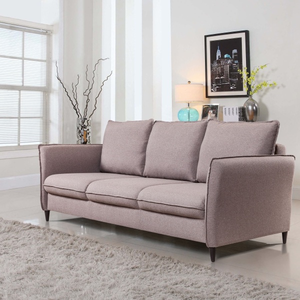 Hans диван-кровать прямой с подлокотниками рогожка серый от интернет-магазина IDODOM.RU