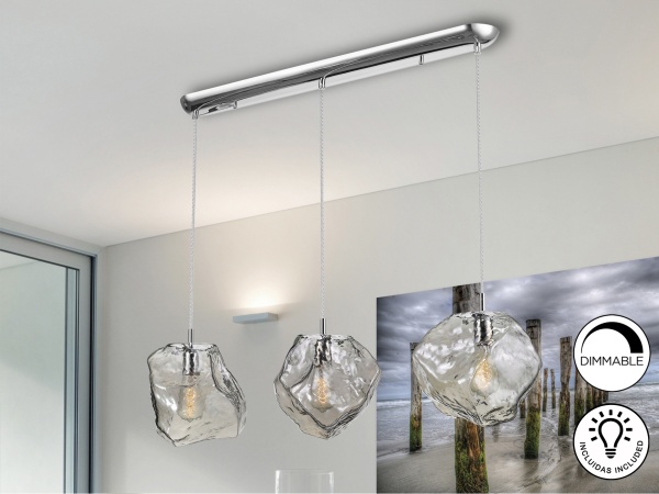 Подвесной светильник Petra 3L E27 хром от интернет-магазина IDODOM.RU