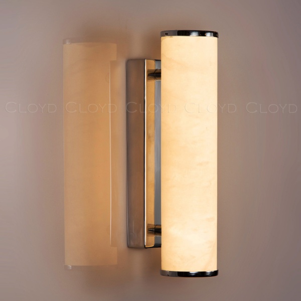 Бра Cloyd LERMONT-A W1 / выс. 30 см - алебастр - хром (арт.20207) от интернет-магазина IDODOM.RU