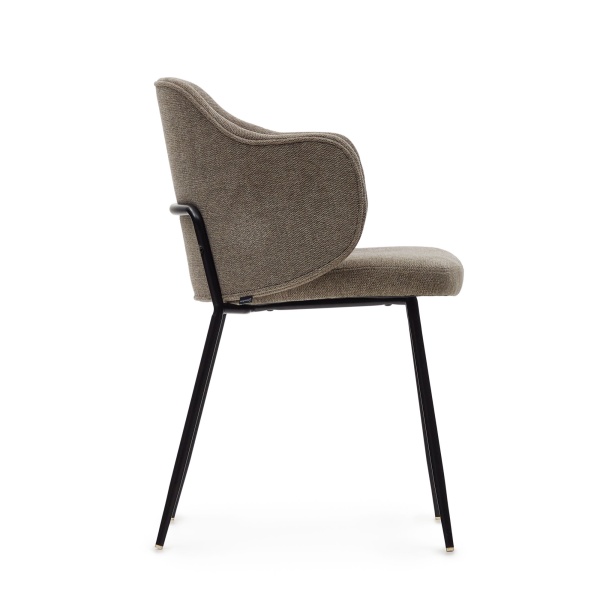 Suanna Стул коричневого цвета с черными стальными ножками от интернет-магазина IDODOM.RU