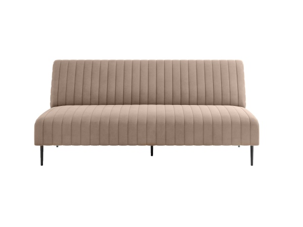 Baccara диван-кровать трехместный прямой без подлокотников, бархат бежевый 05 от интернет-магазина IDODOM.RU