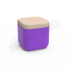 Пуф Grace сиреневого цвета, аксессуар молочного цвета