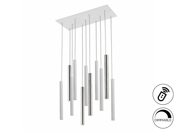 Подвесной светильник Varas 11L белый/хром DIM от интернет-магазина IDODOM.RU