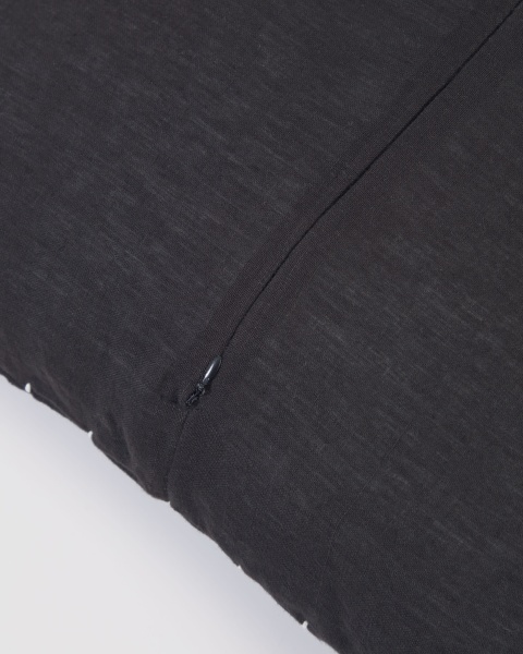 Elmina Чехол для подушки из 100% льна черного цвета 45 x 45 см от интернет-магазина IDODOM.RU