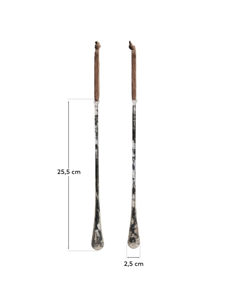 Набор из 2 подвесных украшений Alsenia из серебристого переработанного стекла, 25,5 см от интернет-магазина IDODOM.RU