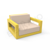 Кресло Quarter lounge с подушками Yellow, Milk