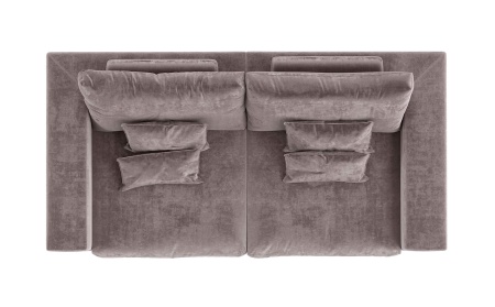 Диван Элизиум прямой двухместный - Оксфорд искусственная замша