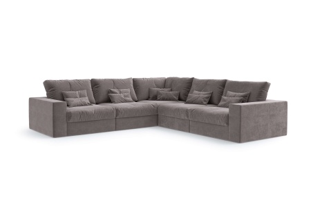 Диван Элизиум угловой 5 модулей - Оксфорд искусственная замша