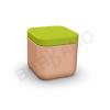 Пуф Grace терракотового цвета, аксессуар зеленого цвета