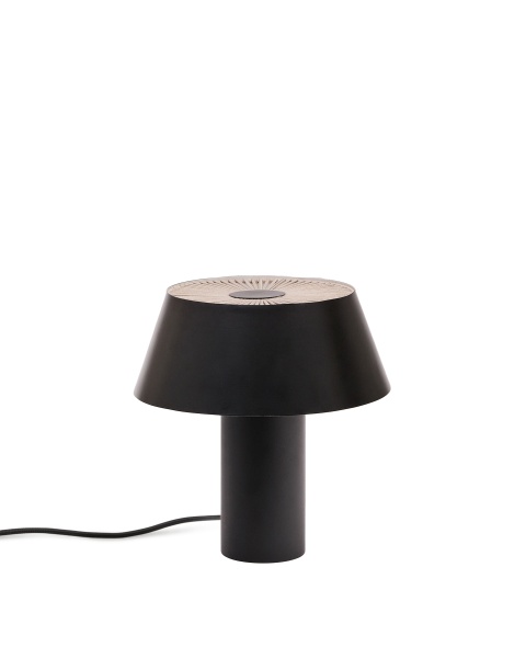 Настольная лампа Ancare из черного металла и бежевого шнура от интернет-магазина IDODOM.RU