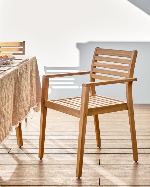 Стул Hanzel для сада из массива акации от интернет-магазина IDODOM.RU