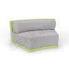 Диван полукруглый Fame с подушкой Spring Green, Gray