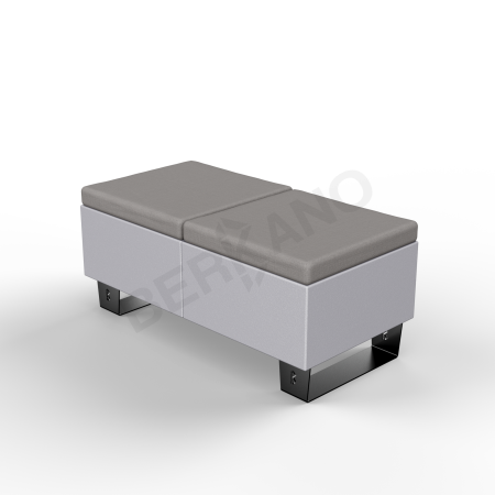 Скамейка Brick 120 Concrete Gray, Graphite