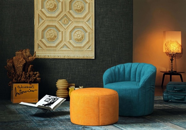 Пуф Шелл Солнце - Эконом микровелюр