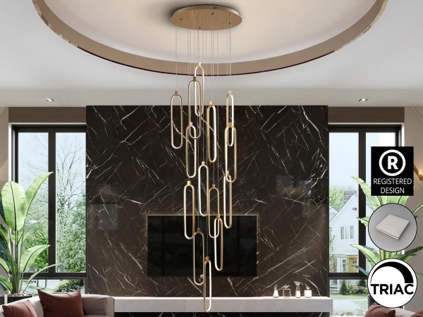 Люстра Colette 14L розовое золото DIM от интернет-магазина IDODOM.RU