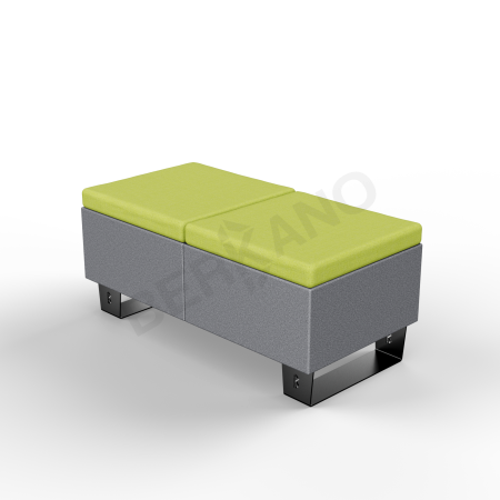 Скамейка Brick 120 Black Granite, Green