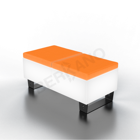Скамейка Brick 120 Snow White Light, Orange