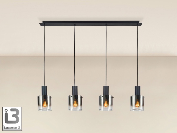 Люстра Venize 4L черный/дымчатый от интернет-магазина IDODOM.RU