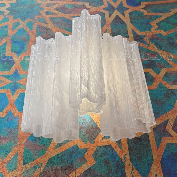 Бра Cloyd ANNO-B W1 / выс. 29 см - латунь светл. - стекло белые облака (арт.20467) от интернет-магазина IDODOM.RU