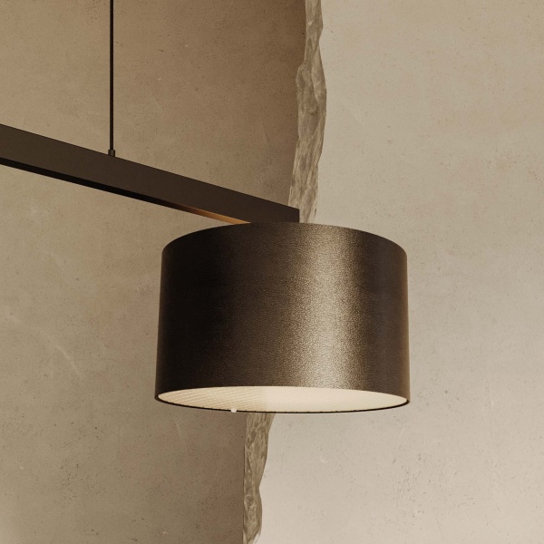 Подвесной светильник Rems 2L темно-коричневая кожа от интернет-магазина IDODOM.RU