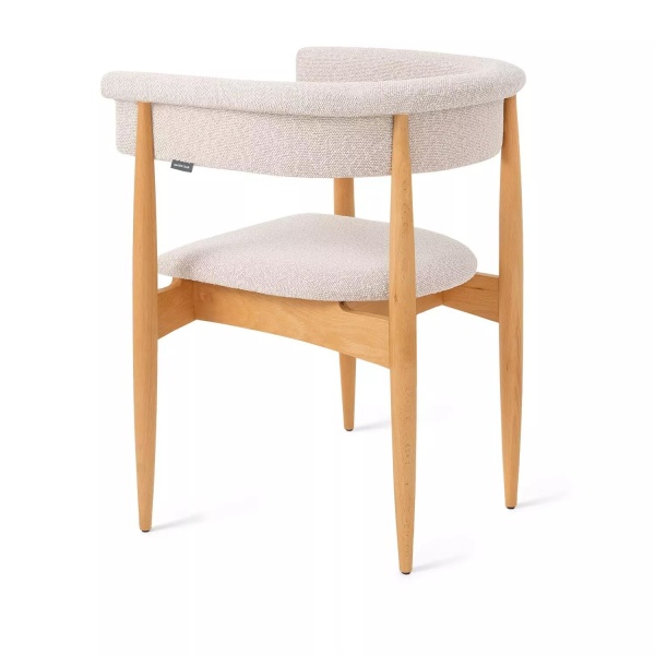 Полукресло Ludvig, бук натуральный, ткань, серый от интернет-магазина IDODOM.RU