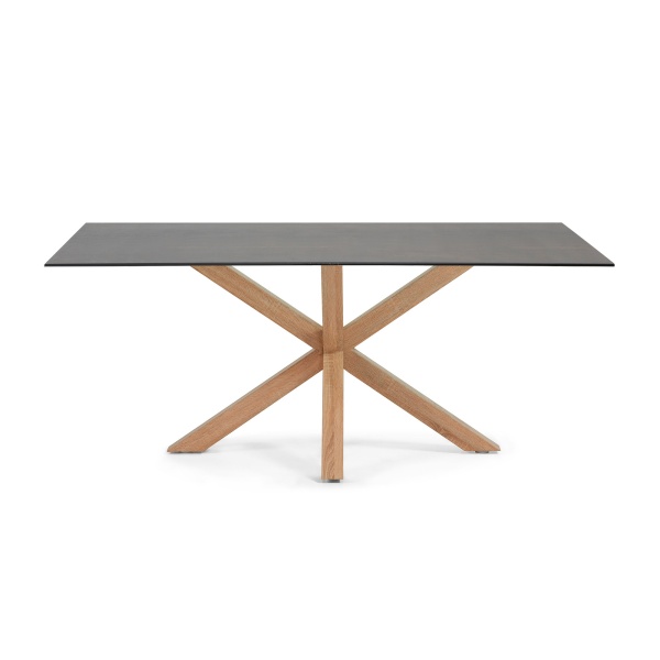 Arya Стол обеденный 160x90 древесный с керамической столешницей Iron Moss от интернет-магазина IDODOM.RU