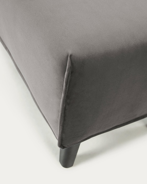 Чехол на банкетку Lydia бархатный серый от интернет-магазина IDODOM.RU