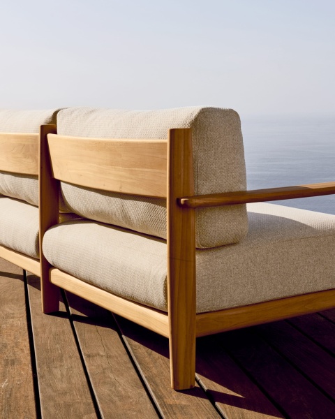 Диван Tirant 3-местный из массива тикового дерева 212 см 100% FSC от интернет-магазина IDODOM.RU