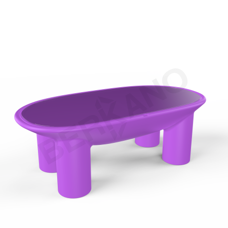 Стол SLON со стеклом Deep Violet