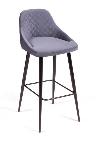 Стул барный Douglas ромб, бархат светло-серый 26 от интернет-магазина IDODOM.RU