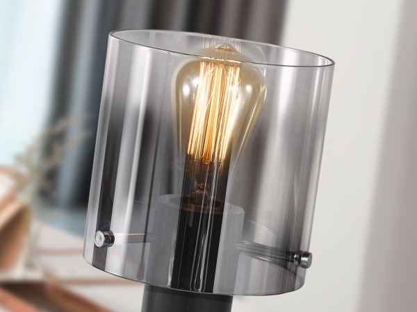 Настольная лампа Venize 1L черный/дымчатый от интернет-магазина IDODOM.RU