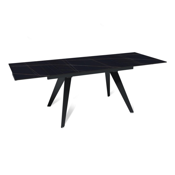 Стол раскладной Rhein (140+40+40), керамика матовая Blackgold от интернет-магазина IDODOM.RU