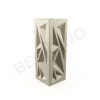 Кашпо Icelandic Vertical DB Bone коричневого цвета