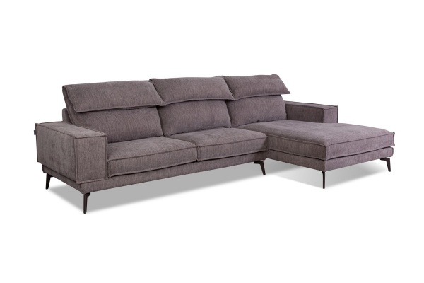 Диван ENZO с шезлонгом, рогожка, бежевый от интернет-магазина IDODOM.RU