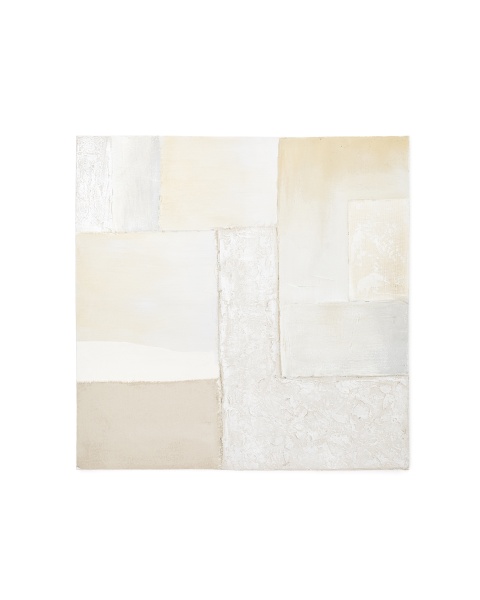 Pineda Абстрактный холст белого цвета 95 x 95 см от интернет-магазина IDODOM.RU