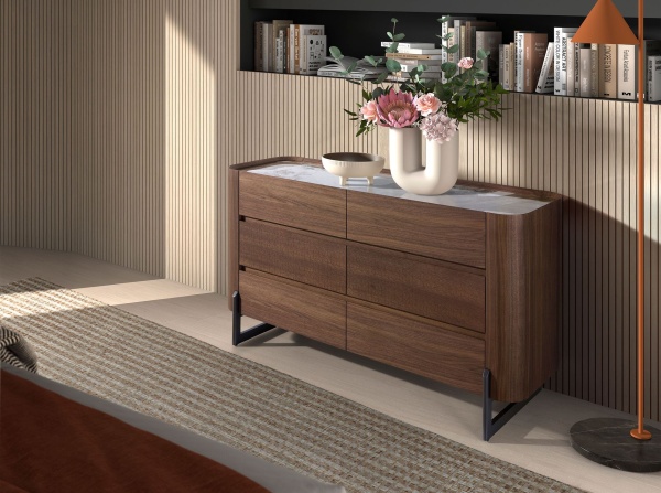 Комод 7151/437-C из ореха и керамики от интернет-магазина IDODOM.RU