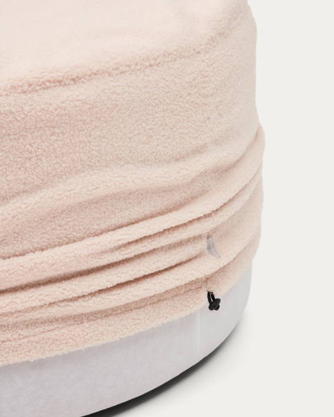 Чехол на пуф Kaeli из розового букле Ø 120 см от интернет-магазина IDODOM.RU