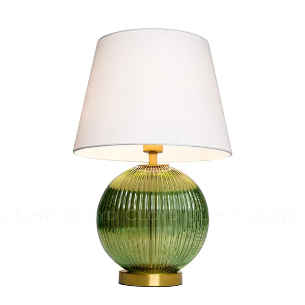 Настольная лампа Cloyd ZUCCHINI T1 / выс. 54 см - латунь - зелен. стекло (арт.30116) от интернет-магазина IDODOM.RU