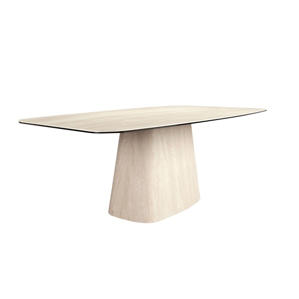 Овальный обеденный стол 1171 из керамики песочного цвета от интернет-магазина IDODOM.RU