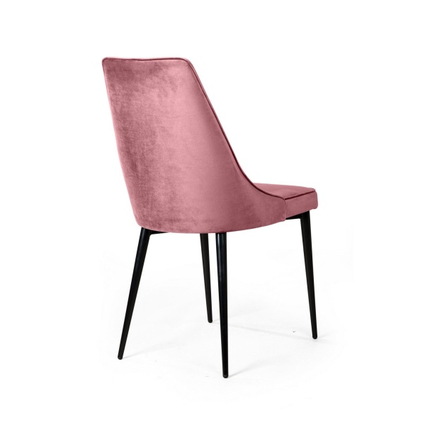 Стул Oliver, бархат пудровый 15/ чёрный конус от интернет-магазина IDODOM.RU