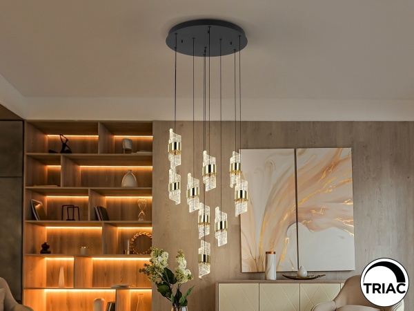 Люстра Iliada 9L черно-золотая D50 от интернет-магазина IDODOM.RU