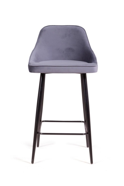 Стул полубарный Neo ромб, бархат серый 27 от интернет-магазина IDODOM.RU